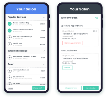 ügyfél foglalási alkalmazás
